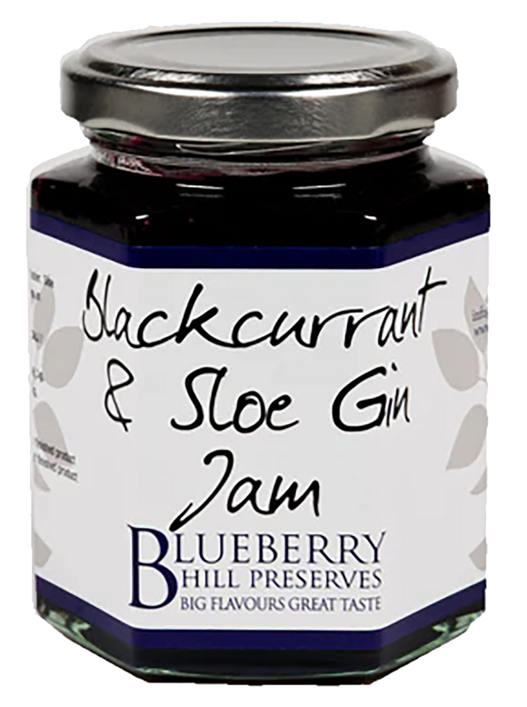 Blueberry Hill Preserves Blackcurrant and Sloe Gin Jam - 225g