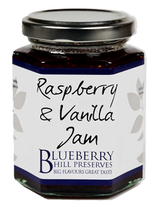 Blueberry Hill Preserves Raspberry and Vanilla Jam - 225g