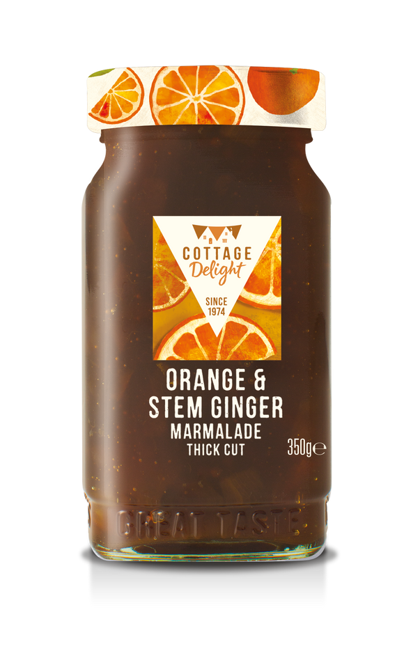 Cottage Delight - Orange & Stem Ginger Marmalade Thick Cut - 350g