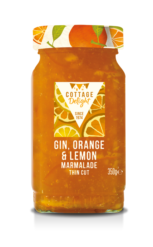 Cottage Delight - Gin, Orange & Lemon Marmalade Thin Cut - 350g