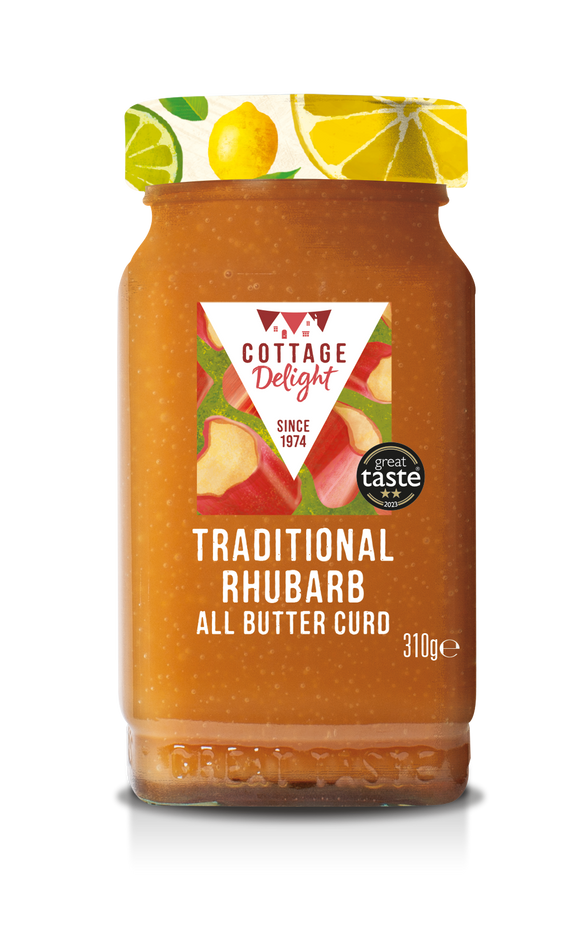 Cottage Delight - Traditional Rhubarb All Butter Curd - 310g