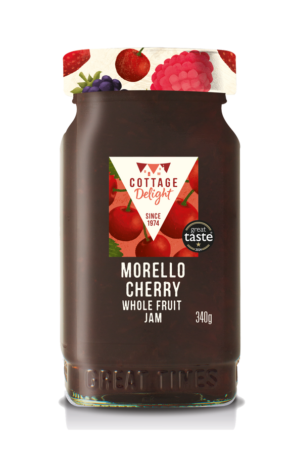 Cottage Delight - Morello Cherry Whole Fruit Jam - 340g