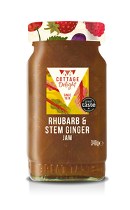Cottage Delight - Rhubarb & Stem Ginger Jam - 340g