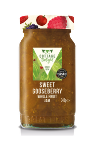Cottage Delight - Sweet Gooseberry Whole Fruit Jam - 340g