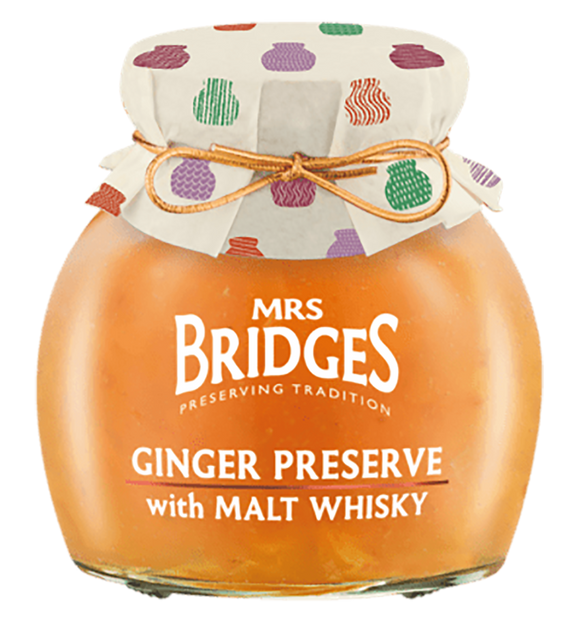 Mrs Bridges Ginger Preserve with Malt Whisky - 340g