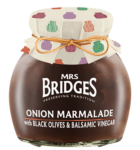 Mrs Bridges Onion Marmalade with Black Olives and Balsamic Vinegar - 285g