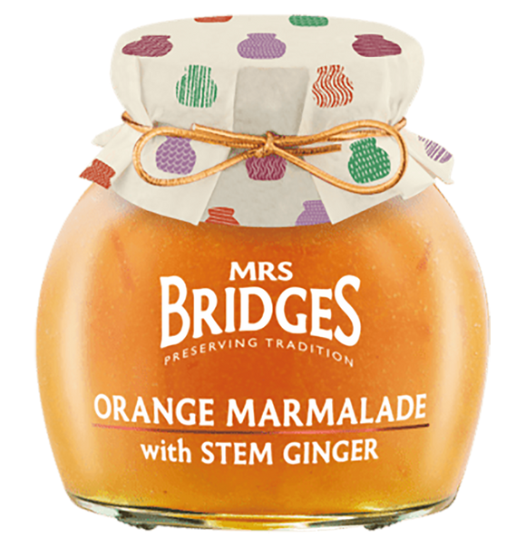 Mrs Bridges Orange Marmalade with Stem Ginger - 340g