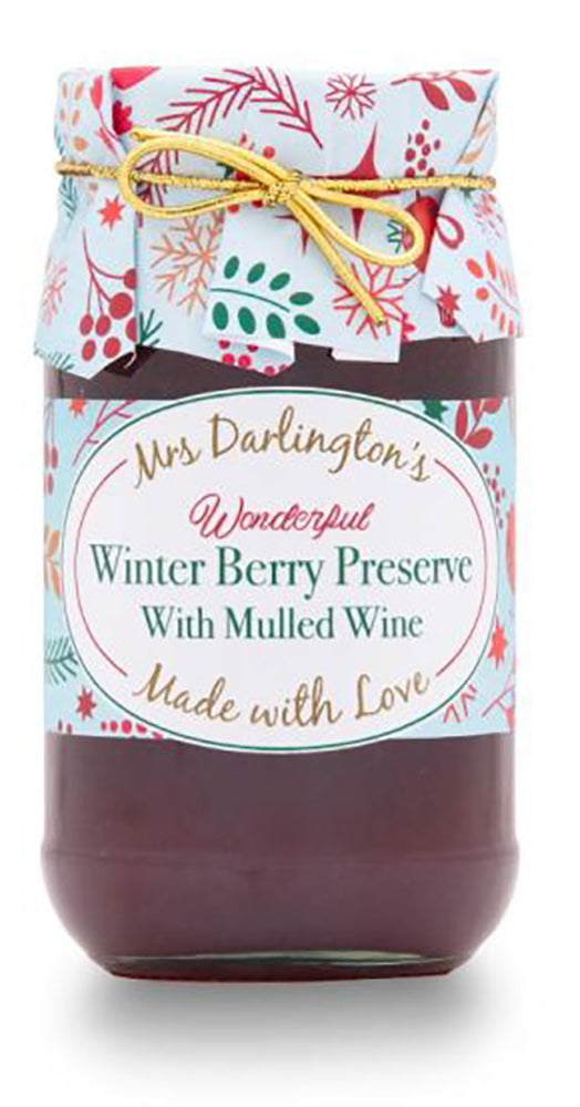 Mrs Darlington's Winter Berry Preserve with Mulled Wine - Christmas Gold Tie