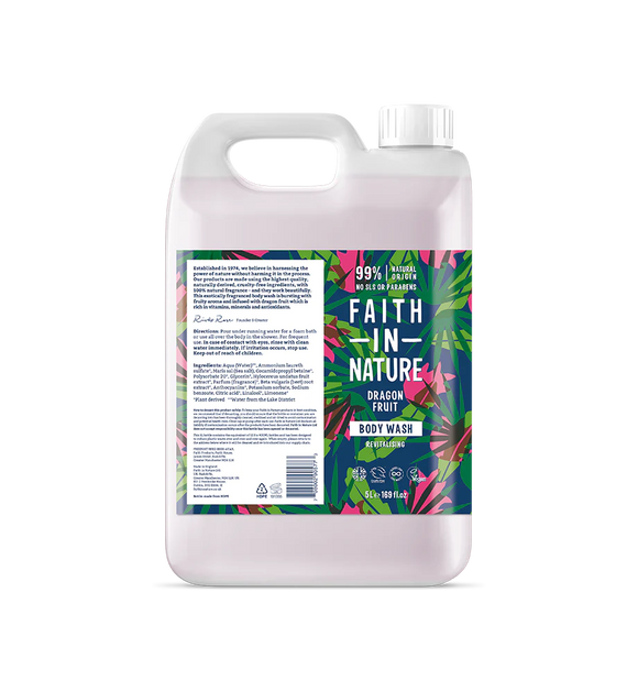 Body Wash by Faith in Nature - Dragon Fruit - 100ml and 5L