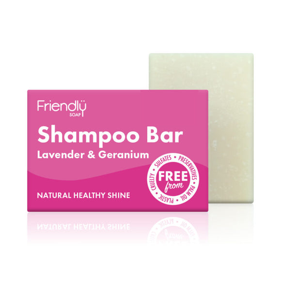 Friendly Soap - Lavender and Geranium Shampoo Bar 95g
