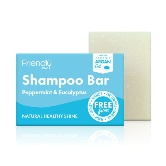 Friendly Soap - Peppermint and Eucalyptus Shampoo Bar 95g