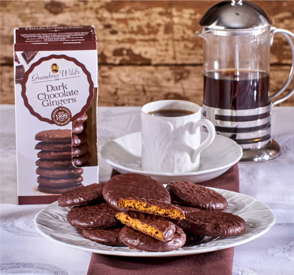 Dark Chocolate Gingers Biscuits - Grandma Wild's (150g)