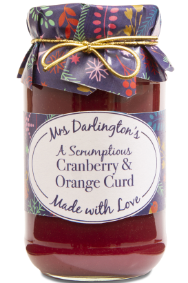 Mrs Darlington's Cranberry & Orange Curd - Christmas Gold Tie