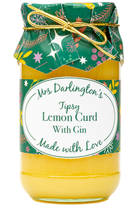 Mrs Darlington's Tipsy Lemon Curd with Gin - Christmas Gold Tie