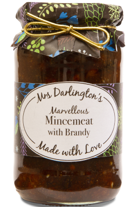 Mrs Darlington's Mincemeat with Brandy - Christmas Gold Tie