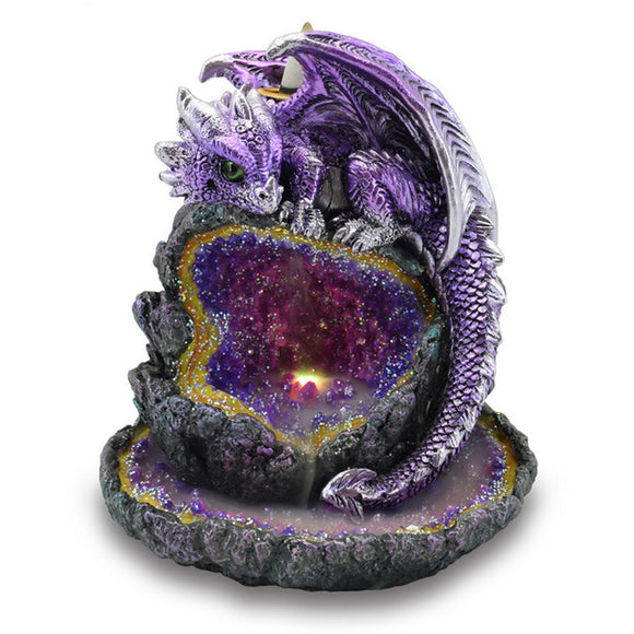 Crystal Cave Purple Dragon Backflow Incense Burner