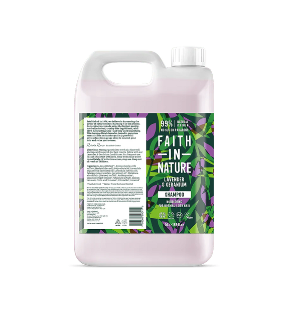 Shampoo by Faith in Nature - Lavender & Geranium - 100ml & 5L